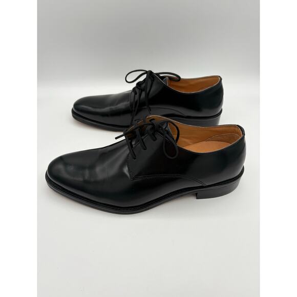 New Express Black Polished Leather Almond Toe Oxford Dress Shoes Size Mens 8 main image 5